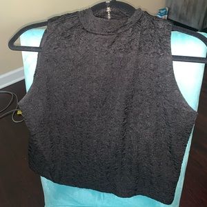 Black sleeveless dressy shirt